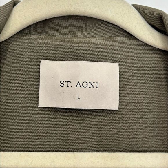 ST. AGNI Layered Wool Trench - Picture 8 of 9
